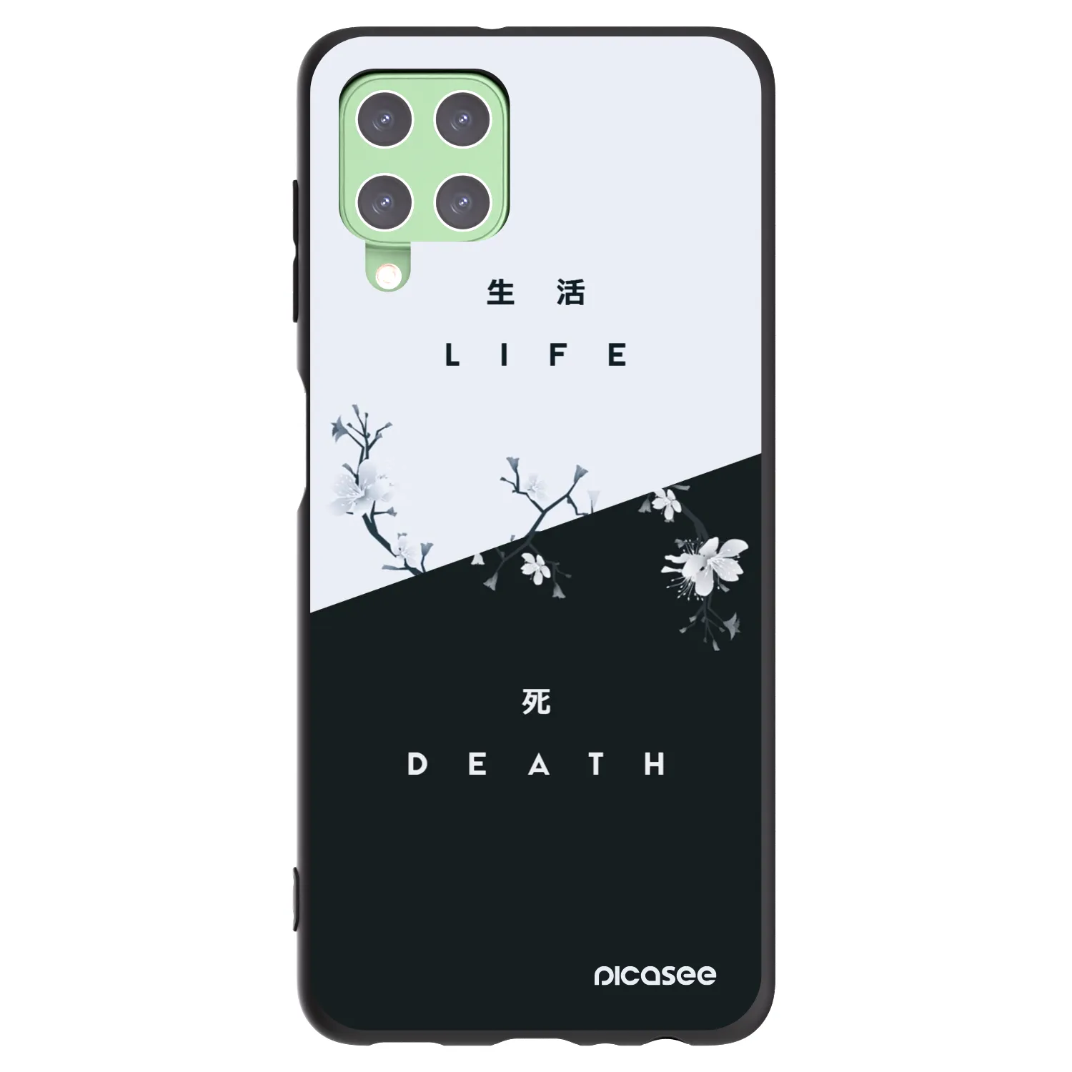 Picasee silikonový černý obal pro Samsung Galaxy A22 A225F 4G - Živý - Mrtvý