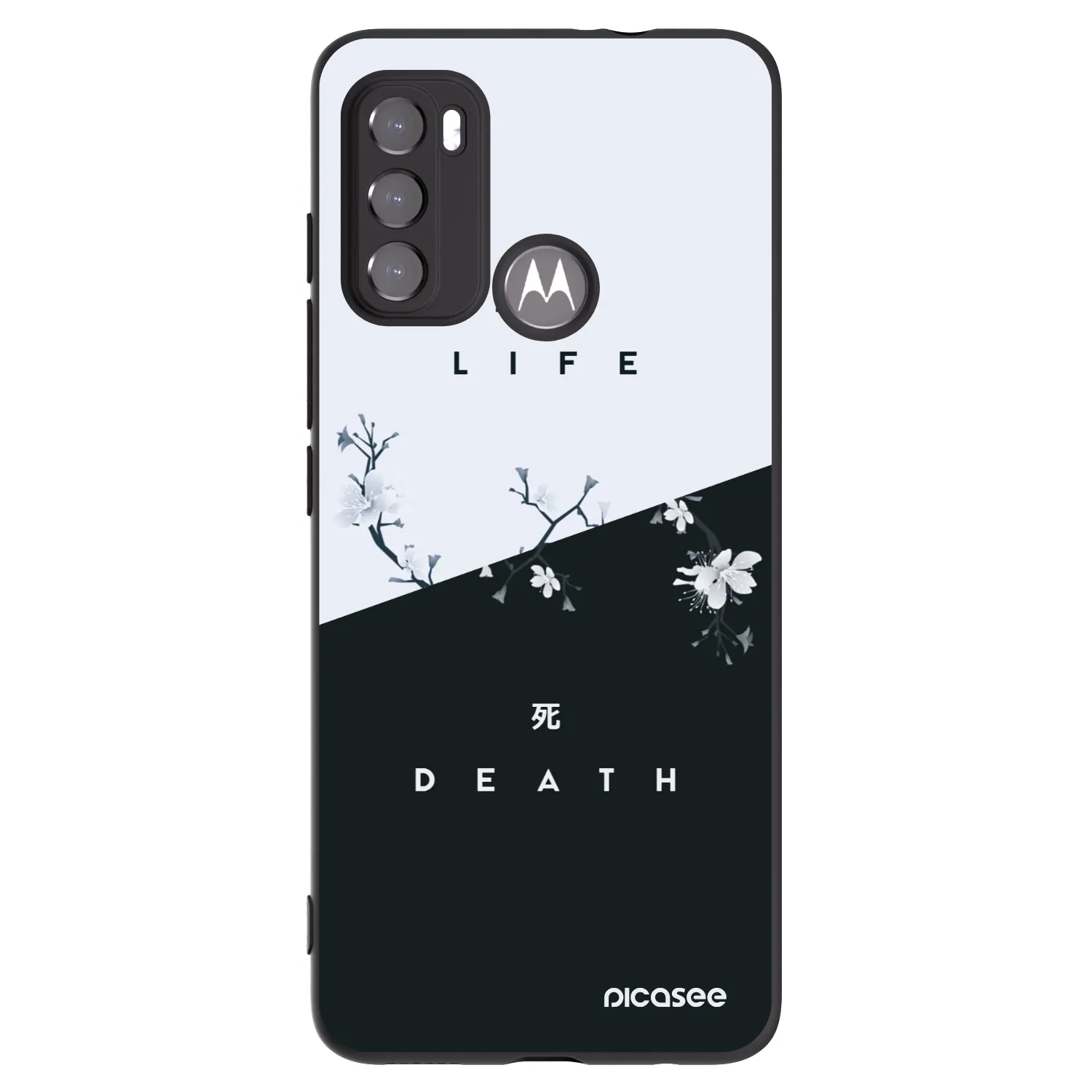 Picasee silikonový černý obal pro Motorola Moto G60 - Živý - Mrtvý
