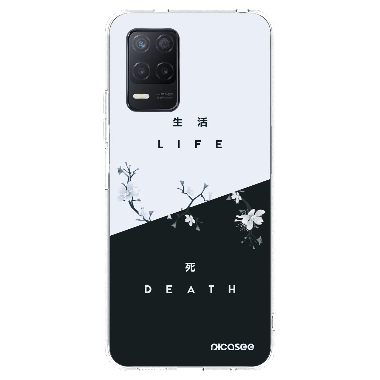 Picasee silikonový průhledný obal pro Realme 8 5G - Živý - Mrtvý