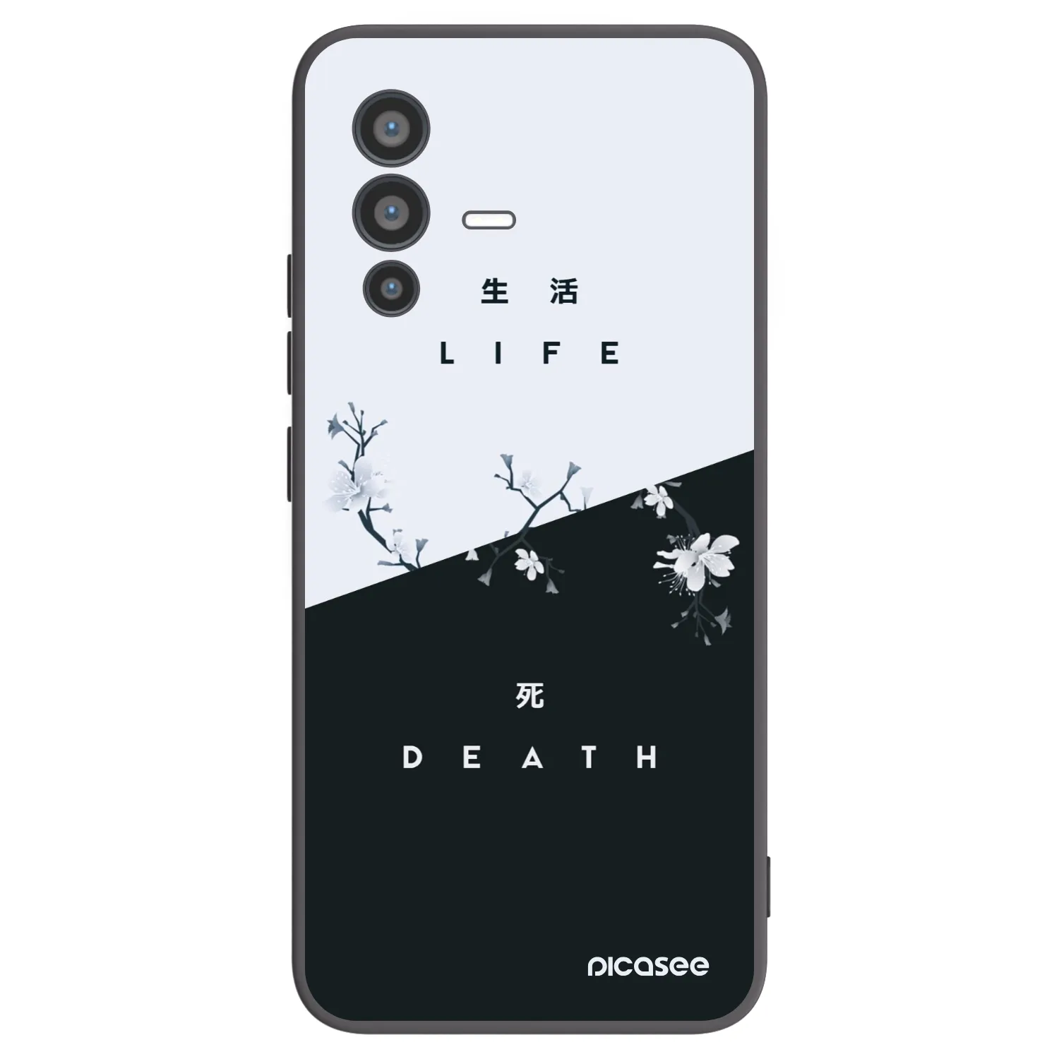Picasee silikonový černý obal pro Vivo V23 5G - Živý - Mrtvý
