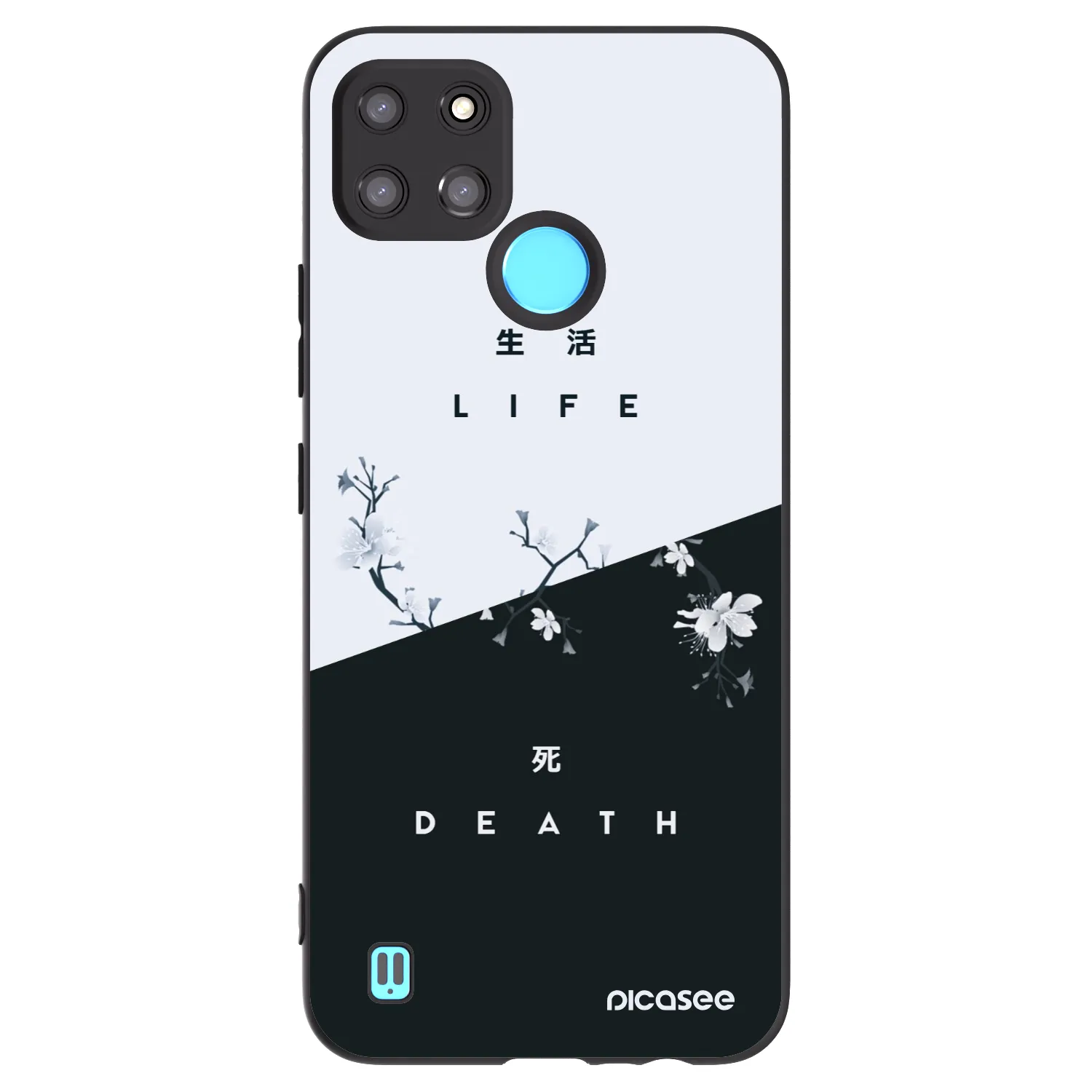 Picasee silikonový černý obal pro Realme C21Y - Živý - Mrtvý