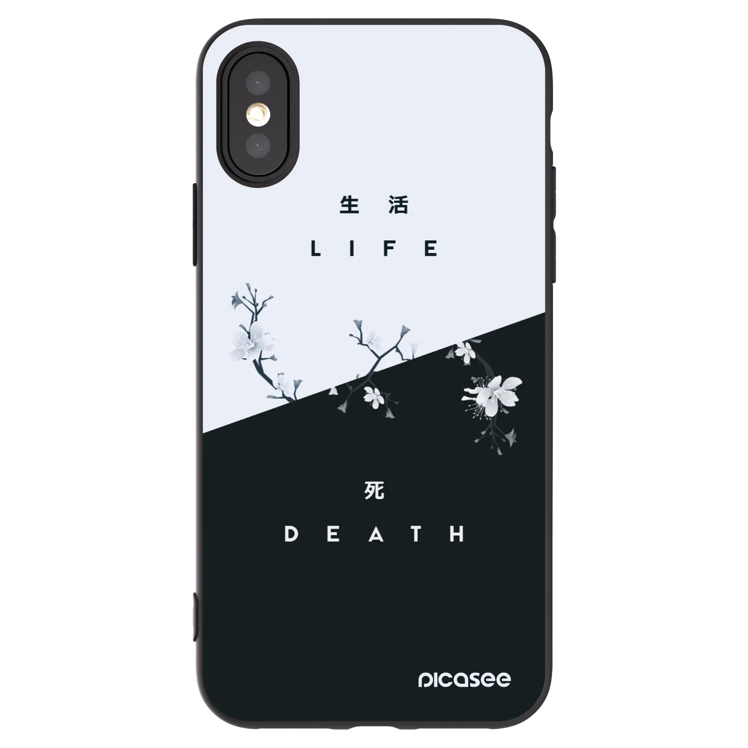 Picasee silikonový černý obal pro Apple iPhone X/XS - Živý - Mrtvý