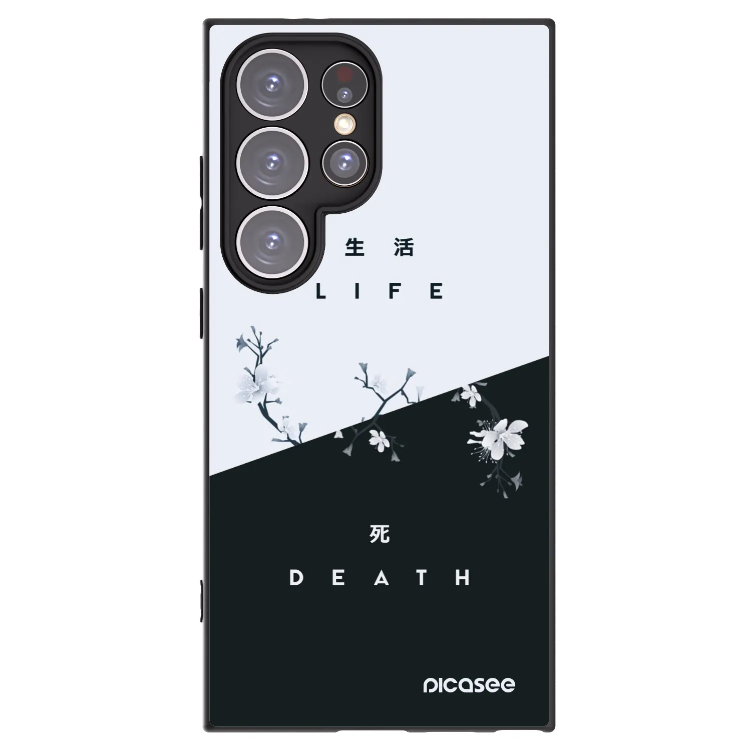 Picasee silikonový černý obal pro Samsung Galaxy S24 Ultra S928B 5G - Živý - Mrtvý