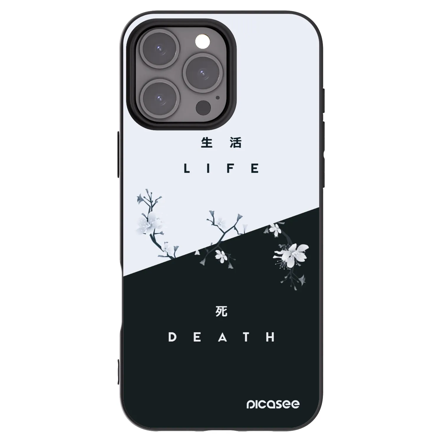 Picasee silikonový černý obal pro Apple iPhone 16 Pro Max - Živý - Mrtvý