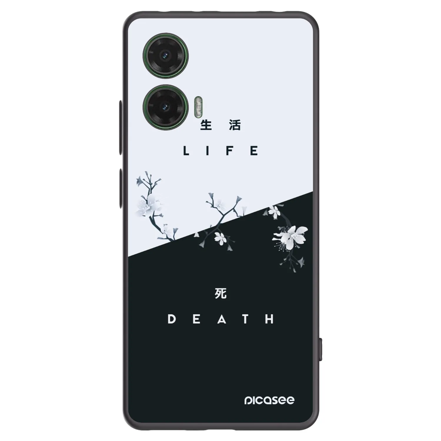 Picasee silikonový černý obal pro Motorola Moto G35 5G - Živý - Mrtvý
