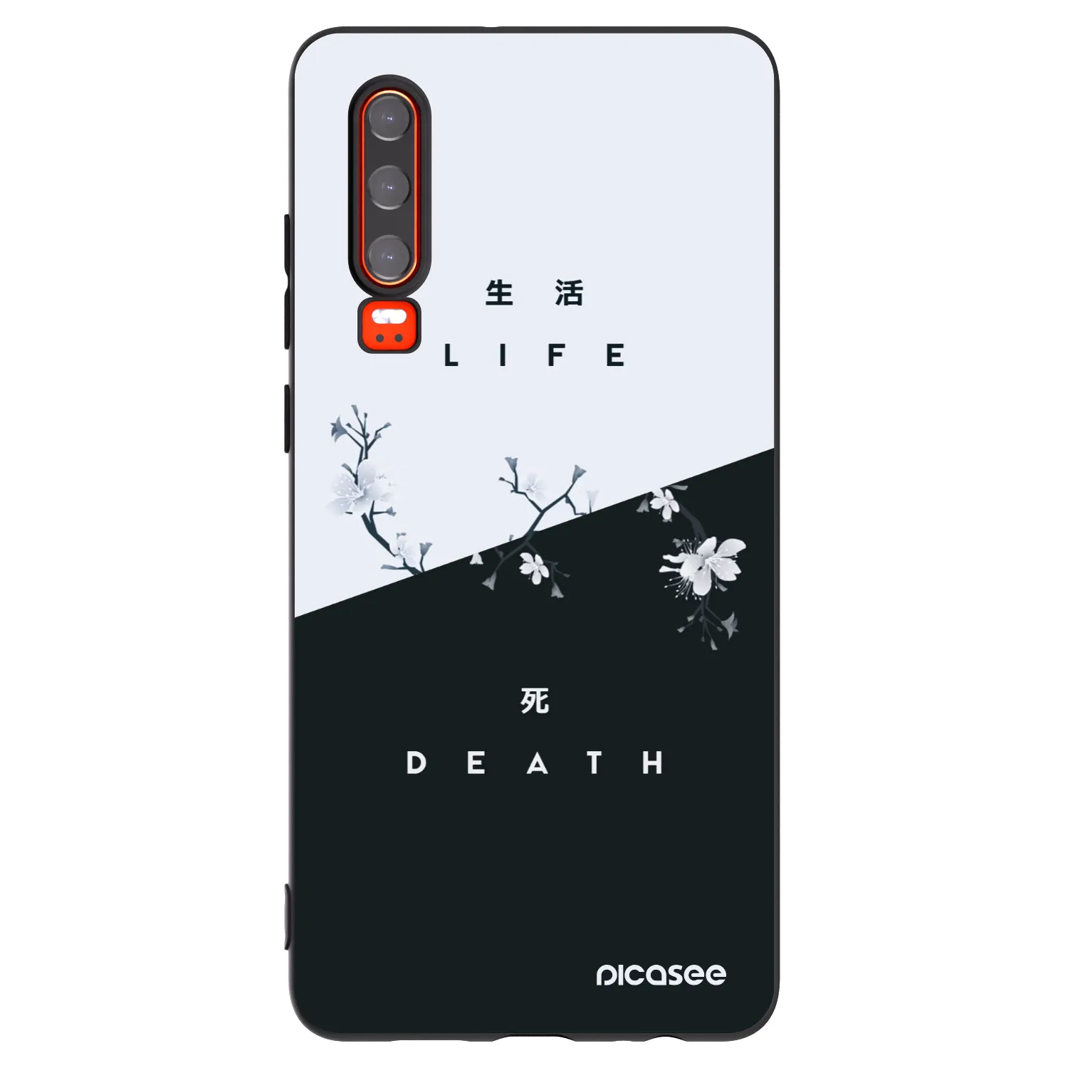Picasee silikonový černý obal pro Huawei P30 - Živý - Mrtvý