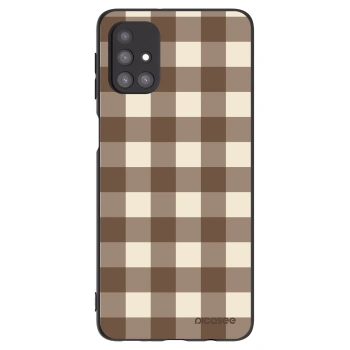 Obal pro Samsung Galaxy M31s - Brown grid