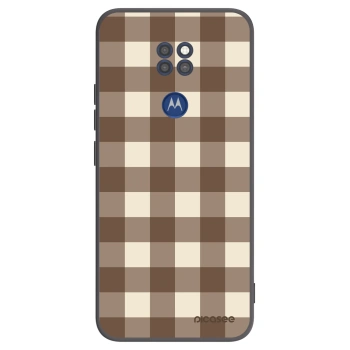 Obal pro Motorola Moto G9 Play - Brown grid