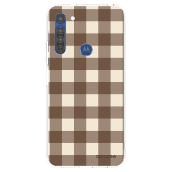 Obal pro Motorola Moto G8 - Brown grid