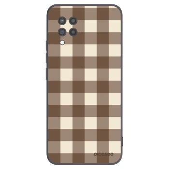 Picasee silikonový černý obal pro Samsung Galaxy A42 A426B - Brown grid
