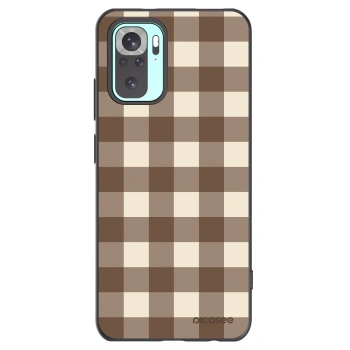 Picasee silikonový černý obal pro Xiaomi Redmi Note 10 Pro - Brown grid