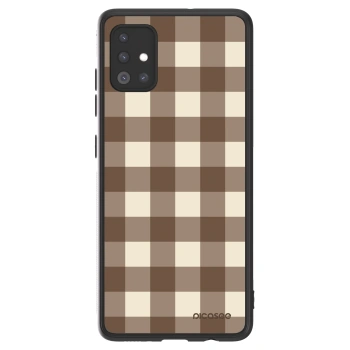 Picasee ULTIMATE CASE pro Samsung Galaxy A51 A515F - Brown grid