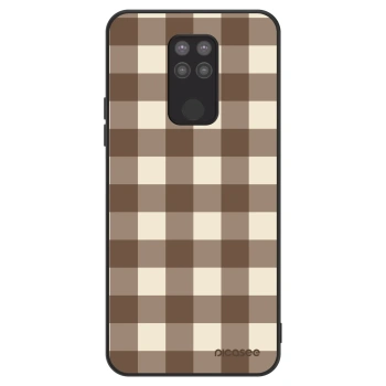 Obal pro Xiaomi Redmi Note 9 - Brown grid