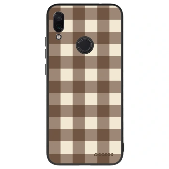 Obal pro Xiaomi Redmi Note 7 - Brown grid