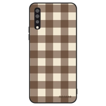 Obal pro Samsung Galaxy A70 A705F - Brown grid