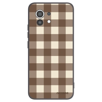 Picasee silikonový černý obal pro Xiaomi Mi 11 - Brown grid