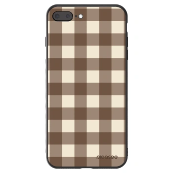 Obal pro Apple iPhone 8 Plus - Brown grid