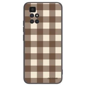 Picasee silikonový černý obal pro Xiaomi Redmi 10 - Brown grid