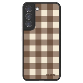 Picasee ULTIMATE CASE pro Samsung Galaxy S22 5G - Brown grid