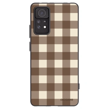 Picasee silikonový černý obal pro Xiaomi Redmi Note 11 Pro - Brown grid