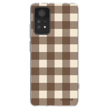 Picasee silikonový průhledný obal pro Xiaomi Redmi Note 11 Pro - Brown grid