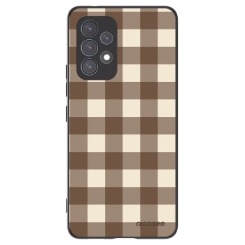 Picasee silikonový černý obal pro Samsung Galaxy A53 5G A536 - Brown grid