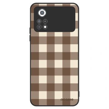 Obal pro Xiaomi Poco X4 Pro 5G - Brown grid