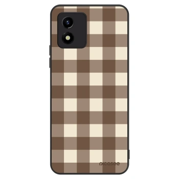 Obal pro Vivo Y01 - Brown grid