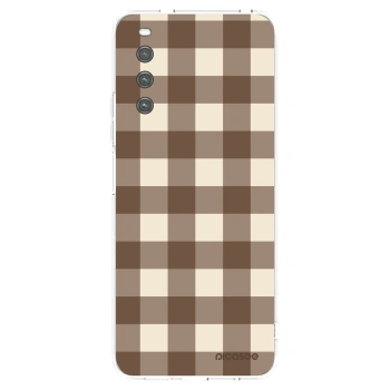 Obal pro Sony Xperia 10 IV 5G - Brown grid
