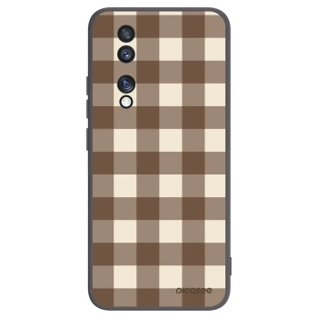 Picasee silikonový černý obal pro Honor 70 - Brown grid