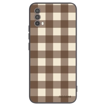 Obal pro Motorola Moto E40 - Brown grid