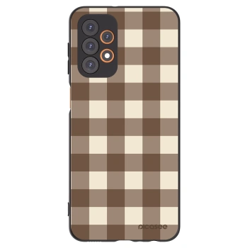 Picasee silikonový černý obal pro Samsung Galaxy A23 A236B 5G - Brown grid