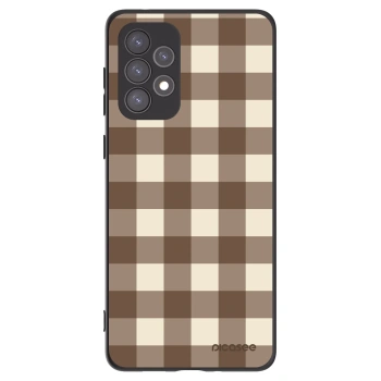 Picasee silikonový černý obal pro Samsung Galaxy A73 5G - Brown grid