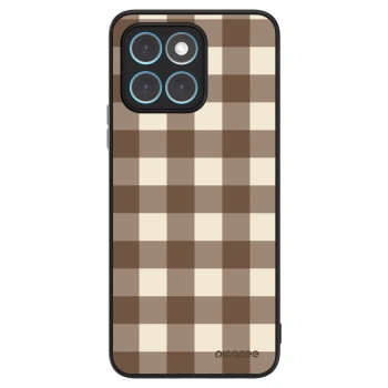 Obal pro Honor X6 - Brown grid