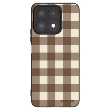 Picasee silikonový černý obal pro Honor X8a - Brown grid