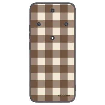 Picasee silikonový černý obal pro Honor Magic5 Lite 5G - Brown grid