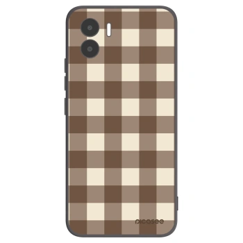 Picasee silikonový černý obal pro Xiaomi Redmi A2 - Brown grid