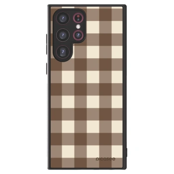 Picasee ULTIMATE CASE PowerShare pro Samsung Galaxy S22 Ultra 5G - Brown grid