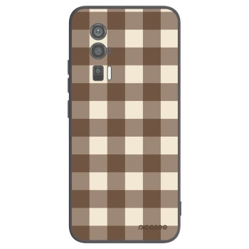 Picasee silikonový černý obal pro Xiaomi Poco F5 Pro 5G - Brown grid