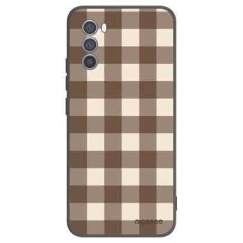 Obal pro Motorola Moto G62 - Brown grid