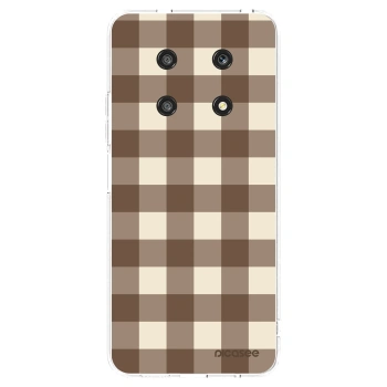 Picasee silikonový průhledný obal pro Honor Magic4 Lite 5G - Brown grid