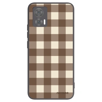 Obal pro Motorola Edge 30 Neo - Brown grid