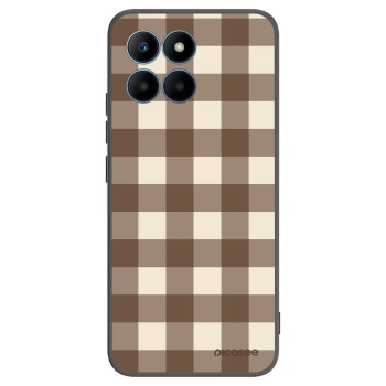 Picasee silikonový černý obal pro Honor 70 Lite - Brown grid