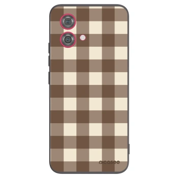 Obal pro Motorola Moto G84 5G - Brown grid