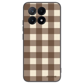 Picasee silikonový černý obal pro Xiaomi Poco X6 Pro - Brown grid