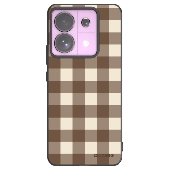 Picasee silikonový černý obal pro Xiaomi Redmi Note 13 Pro 5G - Brown grid