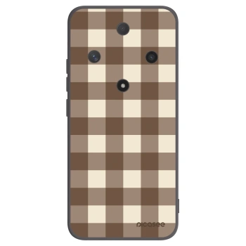 Picasee silikonový černý obal pro Honor Magic6 Lite 5G - Brown grid