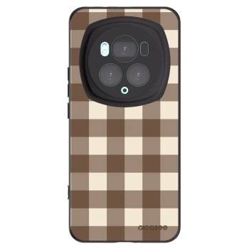 Picasee silikonový černý obal pro Honor Magic6 Pro - Brown grid