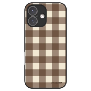 Picasee ULTIMATE CASE pro Apple iPhone 16 - Brown grid