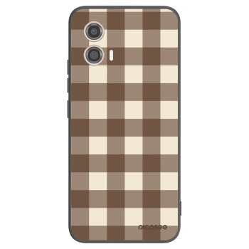Obal pro Motorola Moto G53 5G - Brown grid